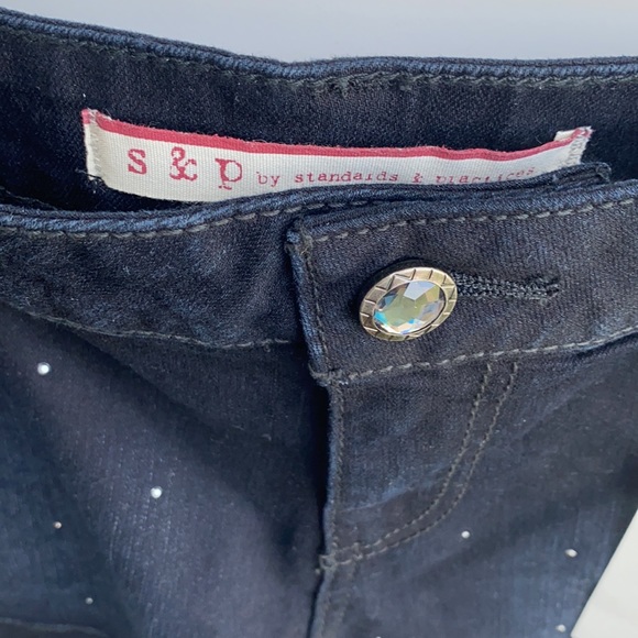 Standards & Practices denim shorts with sparkles - Picture 3 of 13